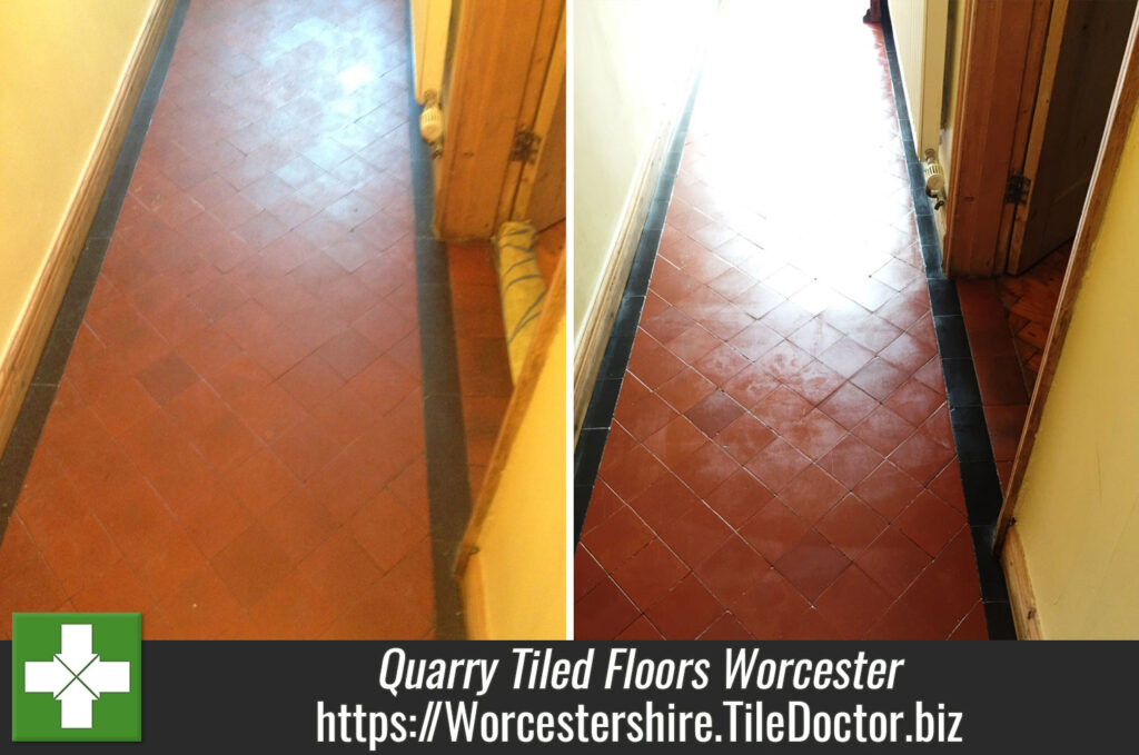 Old, Salt Damaged Quarry Tiled Ffloors Restored in Worcester