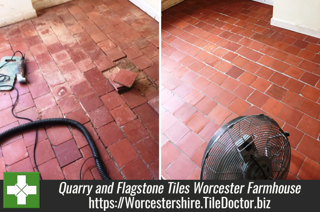 Restoring Quarry and Flagstone Tiles at a Worcester Farmhouse