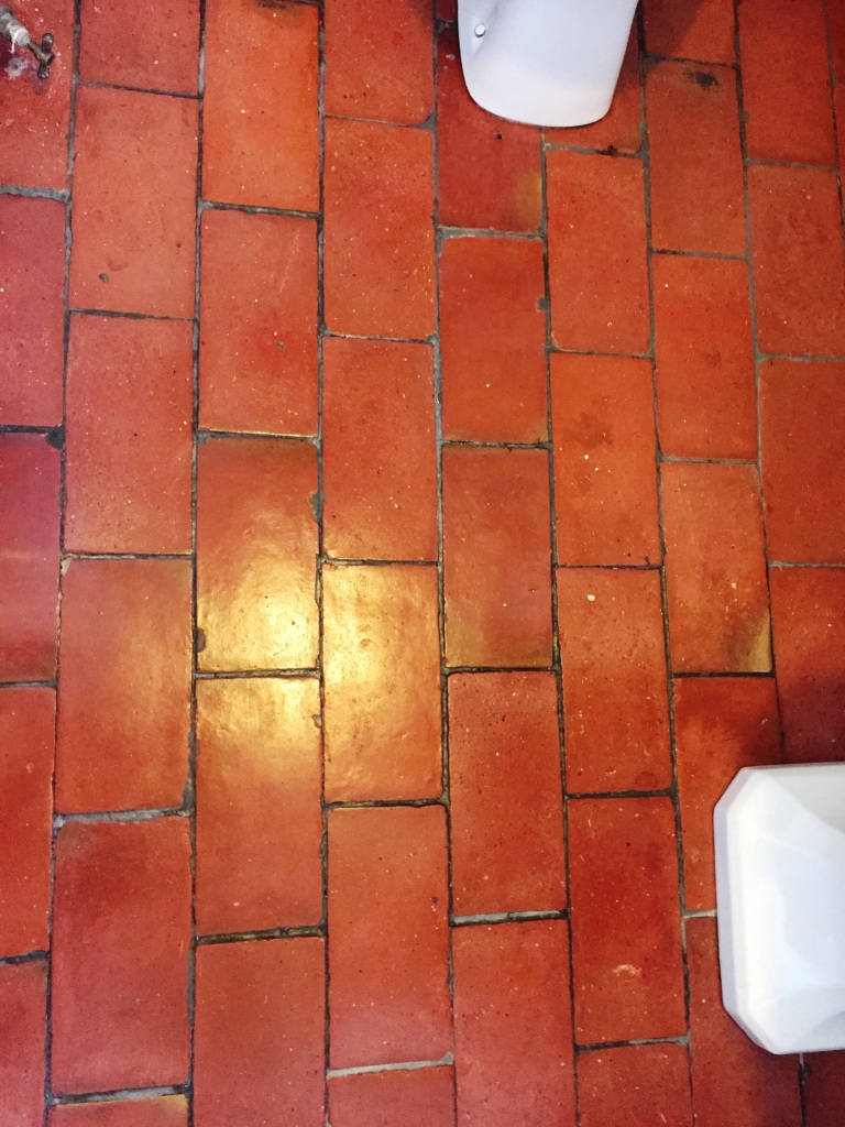 Quarry Tiled WC Floor Brotheridge Green Farmhouse After Cleaning