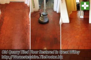 Old Quarry Tiled Floor Restoration Great Witley Worcestershire