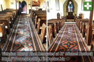 Victorian Tiled Hallway Floor Before After Restoration Rushock