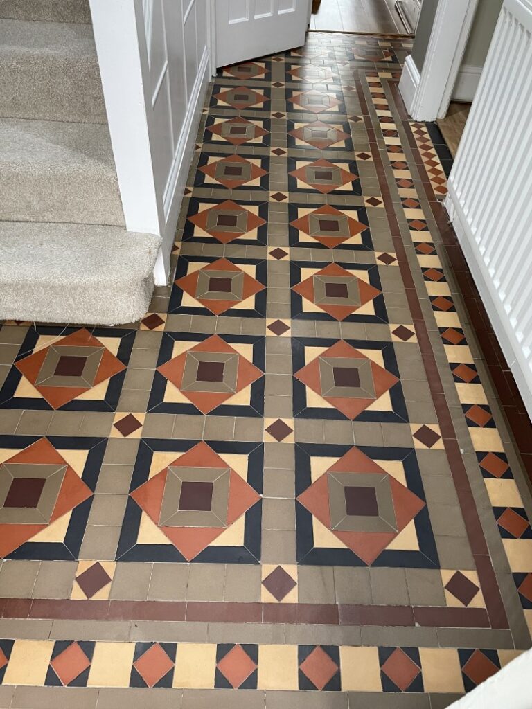 Victorian Tiled Hallway floor After Restoration Stourbridge