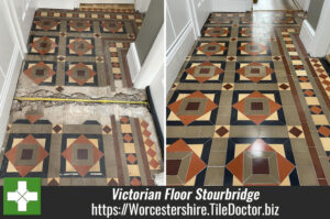 Victorian Tiled Hallway floor Restoration Stourbridge