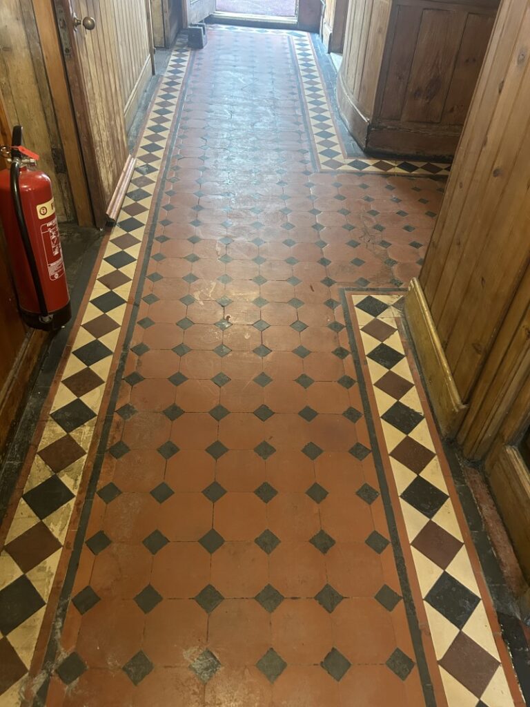 Victorian Floor Bell Inn Pub Before Cleaning St Johns Worcester