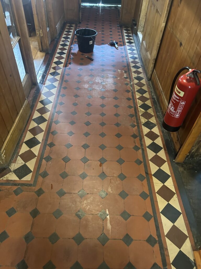 Victorian Floor Bell Inn Pub During Cleaning St Johns Worcester